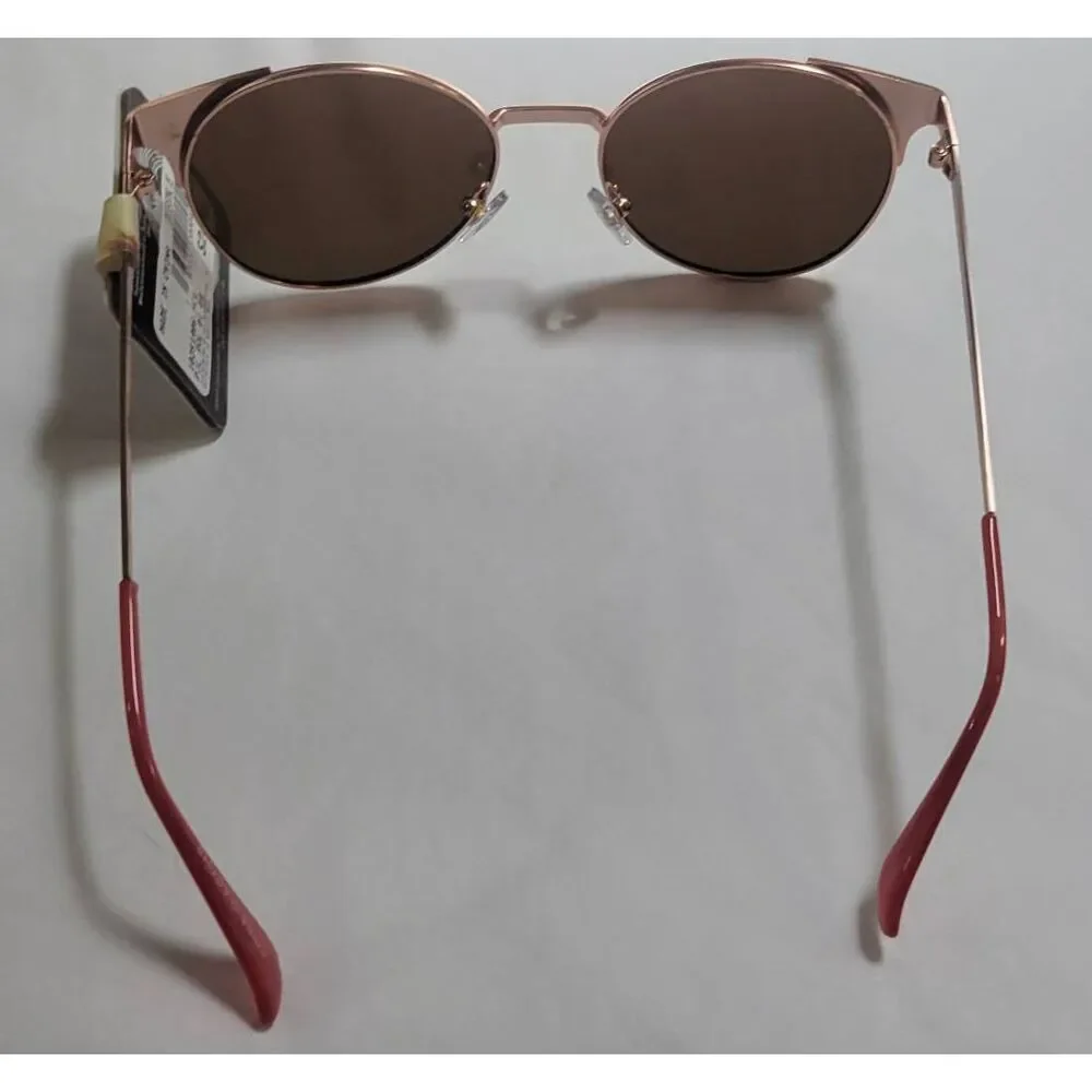 Panama Jack Polarized Mirrored Rose Gold Aviator Cat Eye Sunglasses New 100% Uv